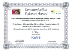 The runner-up picture of the Communication Software Award (NetSys 2015)