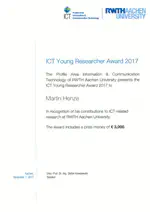 ICT Young Researcher Award for Martin Henze